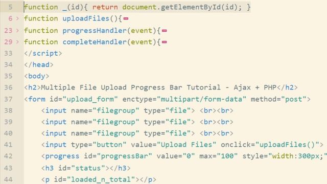 Vanilla Multiple File Upload Progress Bar Tutorial JS Ajax PHP смотреть онлайн