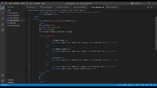 TUTORIAL CRUD OOP PHP NATIVE #3 : EDIT DATA смотреть онлайн