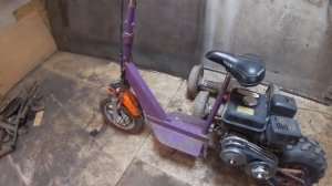 60 кг /1000кг ОБЗОР самокат с мотором от мотоблока.