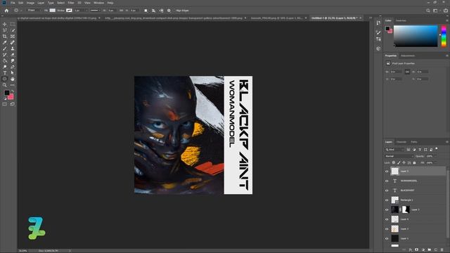 Design Cover Art BlackPaint Model - Tutorial Photoshop CC 2020 смотреть онлайн