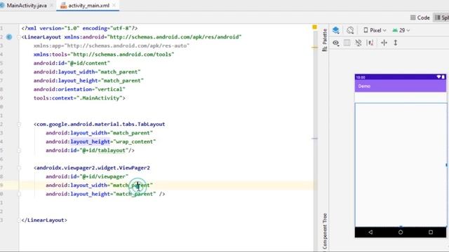 Tab layout in Android смотреть онлайн