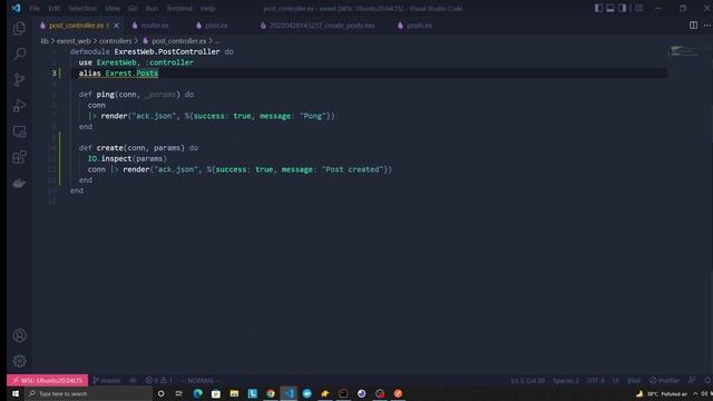 3-Create Post | Elixir & Phoenix REST API смотреть онлайн
