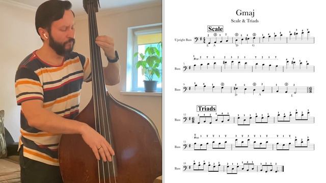 Gmaj Scale & Triads for Double Bass смотреть онлайн