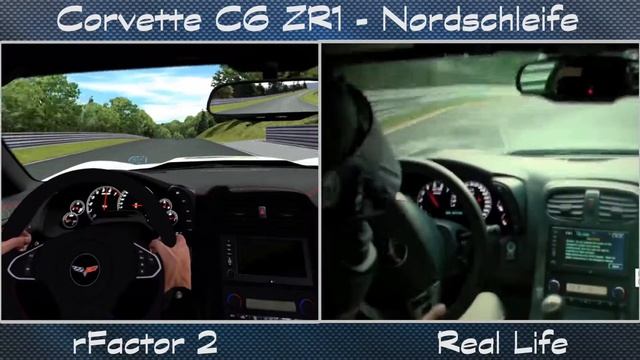 rFactor 2 vs Real Life - Chevrolet Corvette C6 ZR1 @ Nordschleife смотреть онлайн