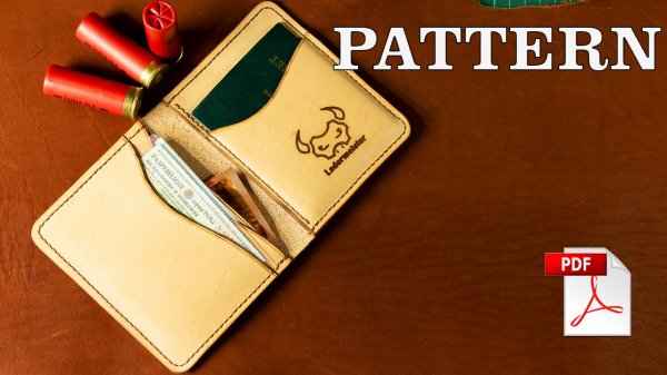 Обложка для документов охотника. Making a holder for hunter's documents.