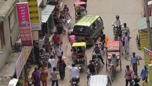 India, streets of New Delhi, Paharganj.- Canon Powershot SX50 HS - Motocyklowa TV смотреть онлайн