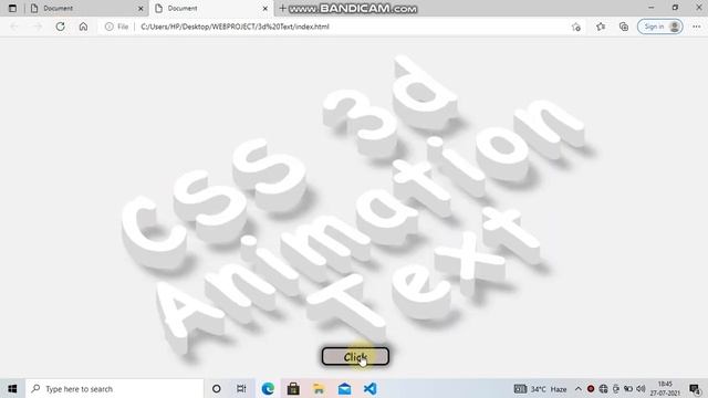 3d animation text by pure css html and javascript. смотреть онлайн