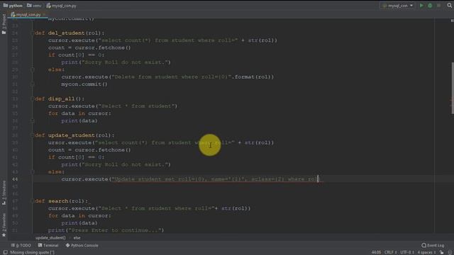 Practical 03: Deleting and updating record Python to Mysql Connectivity for CS and IP XII смотреть онлайн
