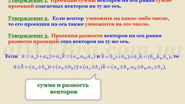 Действия над векторами, заданными координатами смотреть онлайн