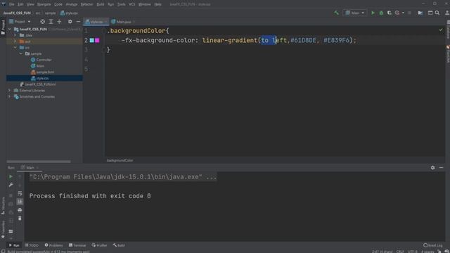 JavaFX UI Design CSS - Linear Gradient смотреть онлайн