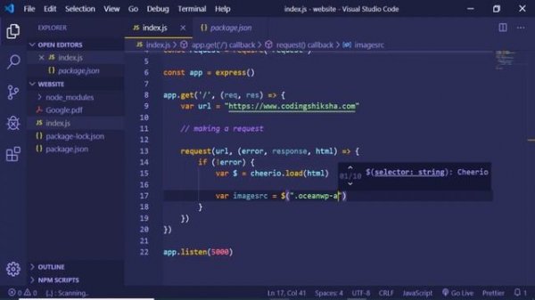 Node.js Web Scraping | How to Scrape Remote Image and Download it Using Cheerio