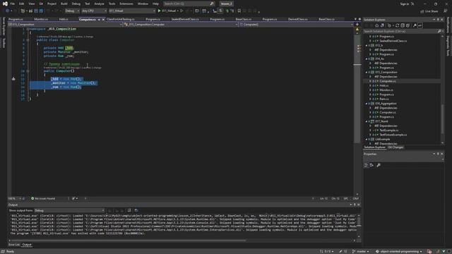 C# Урок 2.7 - Агрегация Композиция. смотреть онлайн