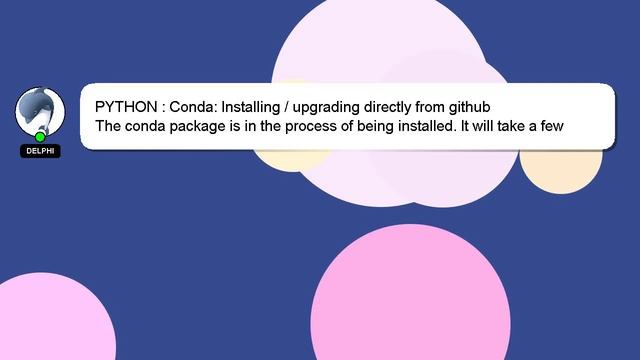 PYTHON : Conda: Installing / upgrading directly from github смотреть онлайн
