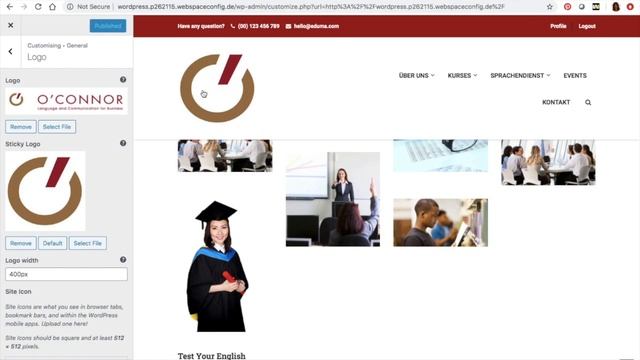 Change logo on Wordpress Eduma смотреть онлайн
