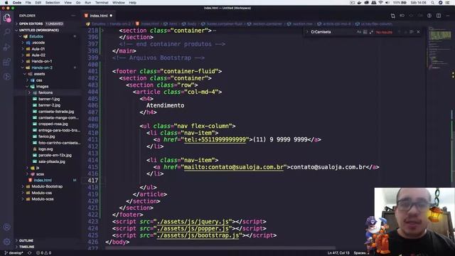 10 - Criar site do Zero com Html 5, Css 3 e Bootstrap - Footer смотреть онлайн