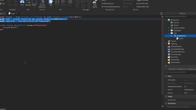 How To Make Part Clicked Kick Roblox Studio смотреть онлайн