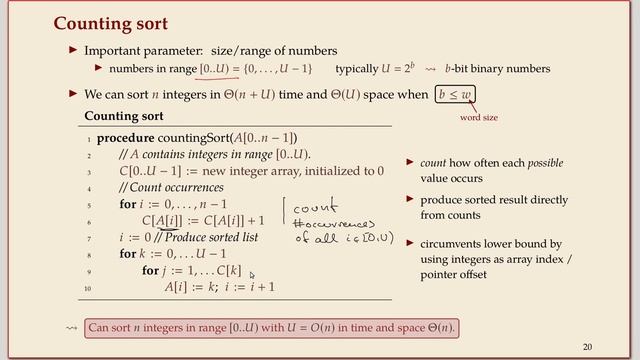 COMP526 Unit 3-3 2020-02-24 Sorting: Integer Sorting смотреть онлайн