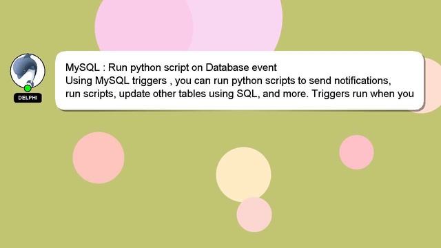 MySQL : Run python script on Database event смотреть онлайн