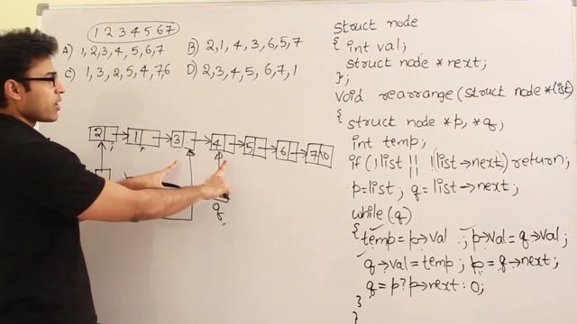 P and DS | Linked List | 2008 Gate question on rearranging an SLL | Ravindrababu Ravula смотреть онлайн