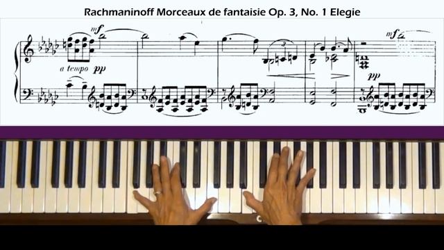 Rachmaninoff Elegie Op. 3, No. 1 Piano Tutorial смотреть онлайн