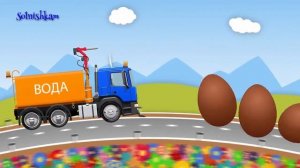 Развивающий мультик. Поливальная машина. учимся различать цвета