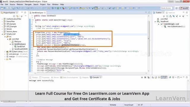 Learn How to send Email using Gmail Server using SSL in Java смотреть онлайн