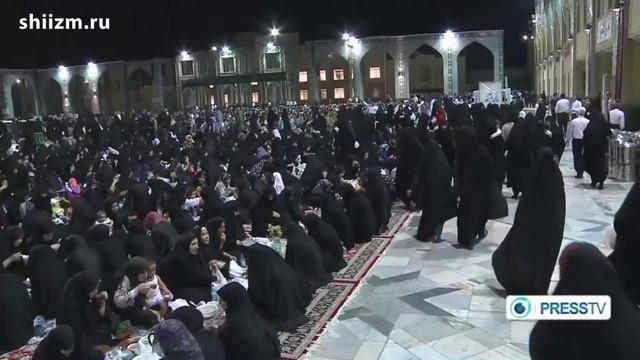 Самый большой ифтар в мире в мавзолее имама Резы (а).