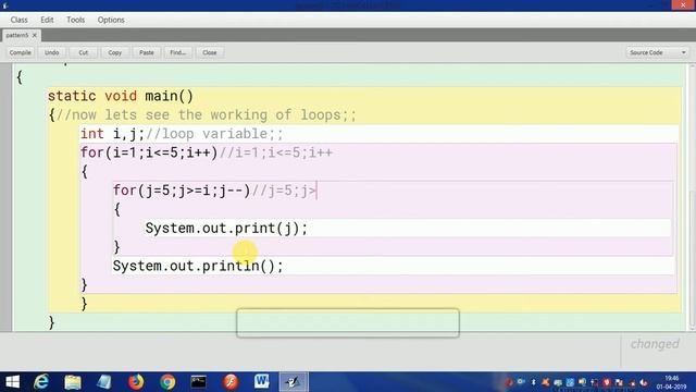 Java pattern 5# 54321,5432,543,54,5 . Program is applicable to all languages смотреть онлайн