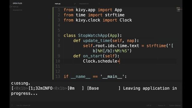 Kivy Tutorial | Python GUI Tutorial | Use Kivy Python to create a Cross-Platform StopWatch App смотреть онлайн