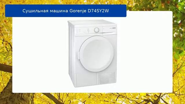 Сушильная машина Gorenje D74SY2W обзор и отзыв смотреть онлайн