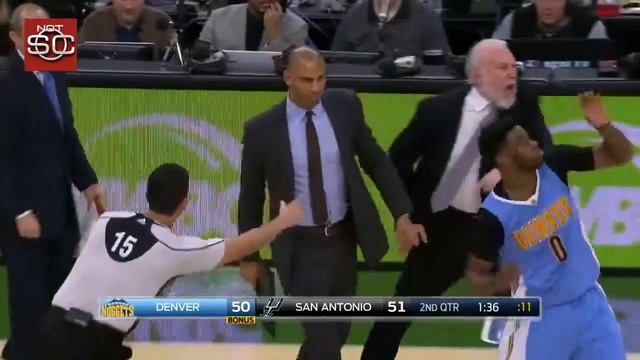 Emmanuel Mudiay Helps the Referees Eject Gregg Popovich in a Funny Way смотреть онлайн
