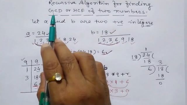 Recursive Algorithm for Finding GCD of Two Numbers (Hindi) смотреть онлайн