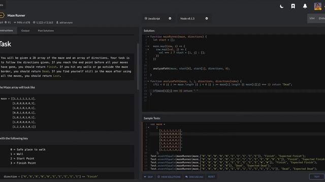 Codewars Maze Runner Solution Explained - JavaScript смотреть онлайн
