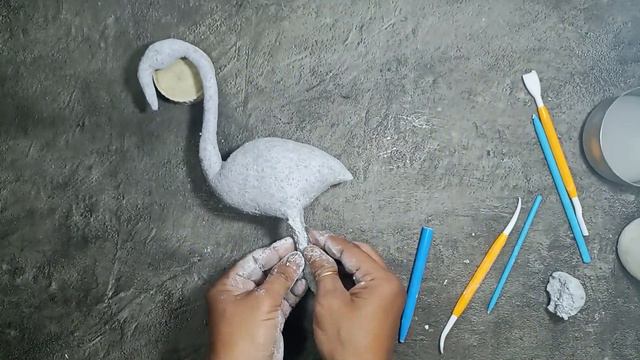 How To Make A Flamingo Using Paper Clay | Flamingo Craft Ideas | DIY Flamingo Sculpture