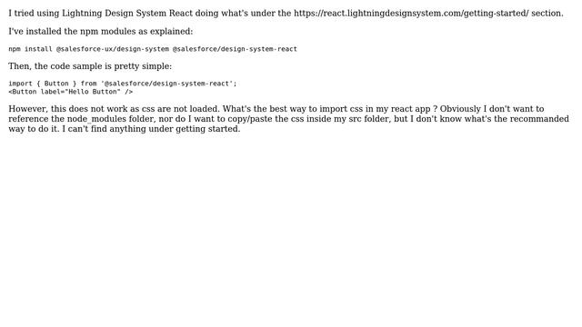 Salesforce: How should I import Design System React css? смотреть онлайн