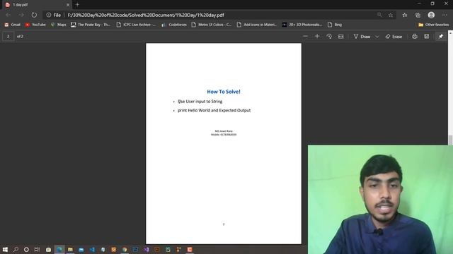 HackerRank Day 0: Hello World | 30 days of code python in Bangla смотреть онлайн
