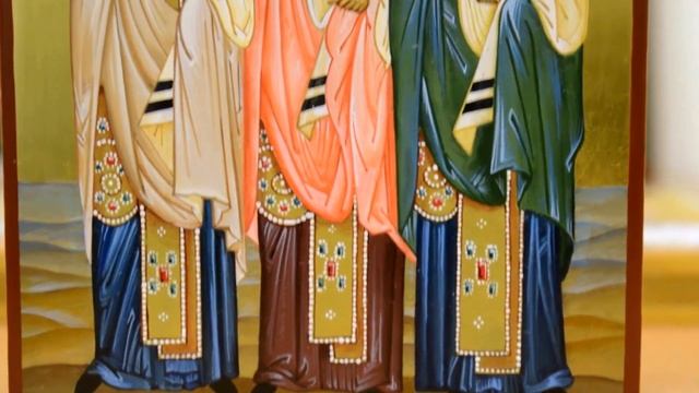 Икона Три Святителя рукописная смотреть онлайн