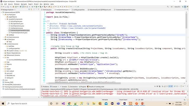 Selenium Framework - Advanced- 19. Add Attachment (Screenshot of failed Test Case) to Jira Issue смотреть онлайн