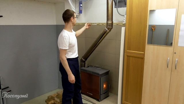 Про печь для гаража-мастерской и дымоход. Печь Матрица-100, дымоход Ferrum.