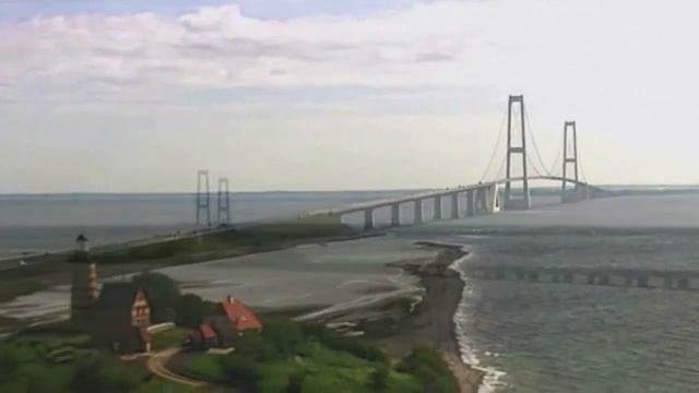 Дания, мост Большой Бельт смотреть онлайн