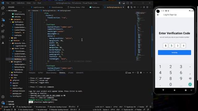 React Native Otp Login Page смотреть онлайн