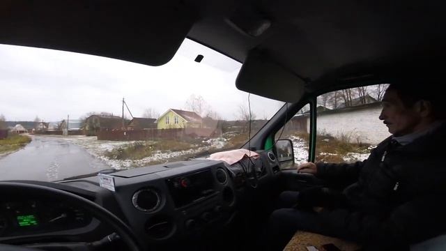 Газель NEXT.Первый снег.Первая буксовка по снегу. смотреть онлайн