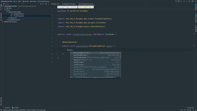 BUNGEECORD #02 .| Coder un Plugin BungeeCord & utiliser les Events смотреть онлайн