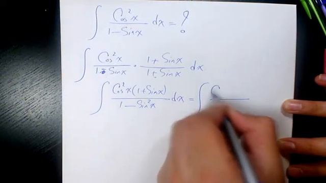 What is the Integral of cos^2x/(1-sinx) смотреть онлайн