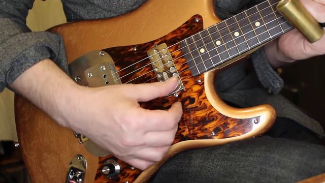 Waterslide Guitars S-Style Coodercaster Copper Metallic w/Mojo Lap Steel & Lollar Gold Foil Pickups смотреть онлайн