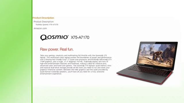 Toshiba Qosmio X75 A7170 17 3 Inch Laptop 2 4 GHz Intel Core i7 4700MQ Processor, 16GB DIMM, 1TB H смотреть онлайн