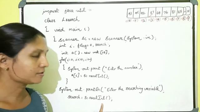 SINGLE DIMENSIONAL ARRAY - LINEAR SEARCH IN JAVA смотреть онлайн
