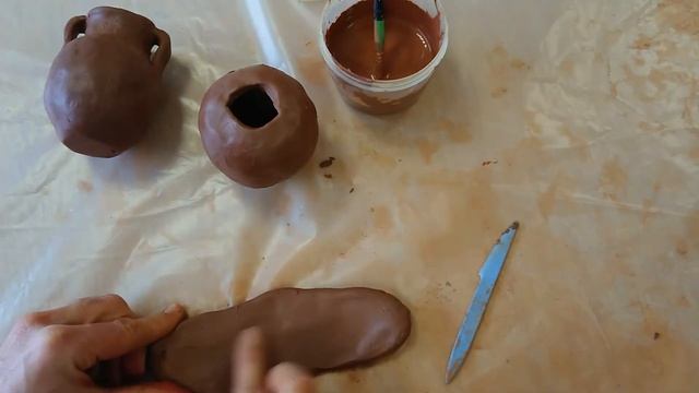 Лепка, вазы из глины. смотреть онлайн