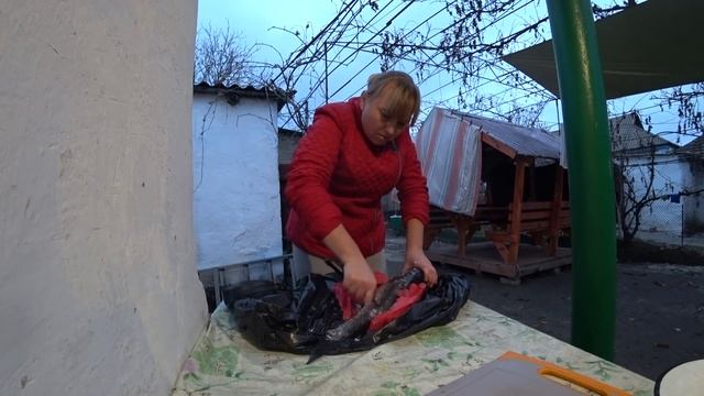 Уделалась ВСЯ! Как легко разделать толстолоба? Замерзли...Топим печку смотреть онлайн