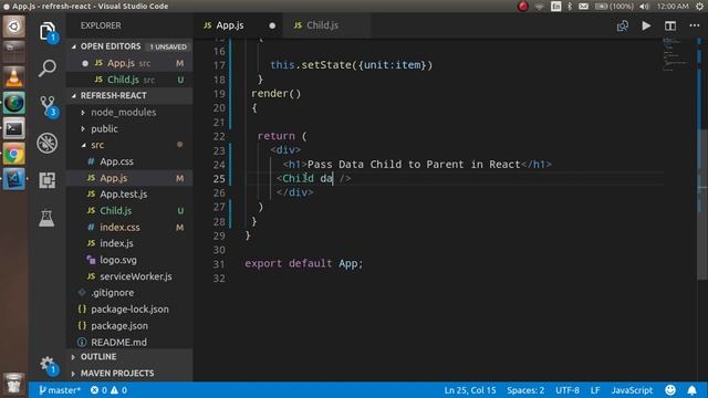 Reactjs 16 tutorial #15 Pass data child to parent смотреть онлайн